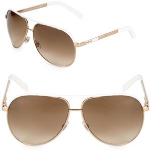 Gucci 1827/S sunglasses size 63mm gold/white